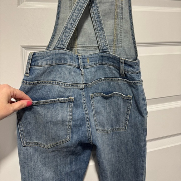 Free People Classic Light Blue Denim Overalls - Picture 8 of 15